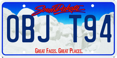 SD license plate 0BJT94