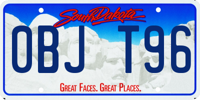 SD license plate 0BJT96