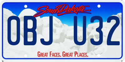 SD license plate 0BJU32