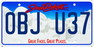 SD license plate 0BJU37