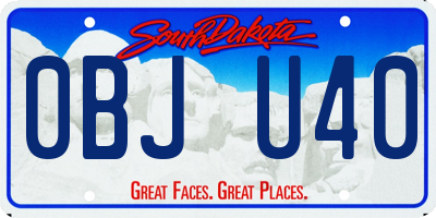 SD license plate 0BJU40