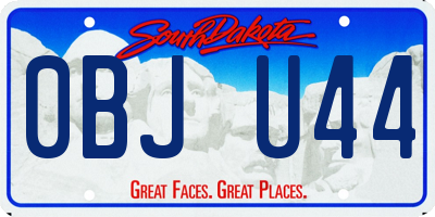 SD license plate 0BJU44