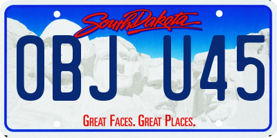 SD license plate 0BJU45
