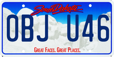 SD license plate 0BJU46