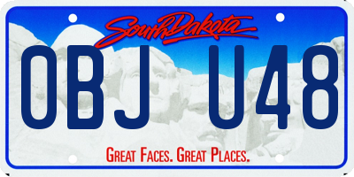 SD license plate 0BJU48