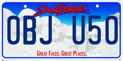 SD license plate 0BJU50