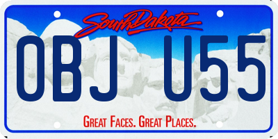 SD license plate 0BJU55