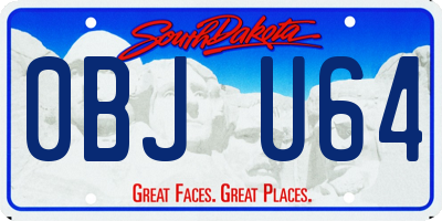 SD license plate 0BJU64
