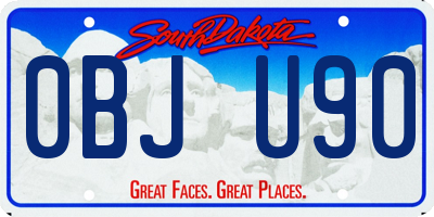 SD license plate 0BJU90