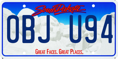 SD license plate 0BJU94