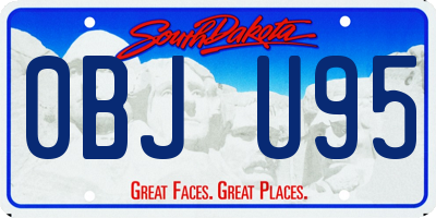 SD license plate 0BJU95