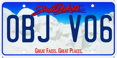 SD license plate 0BJV06