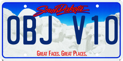 SD license plate 0BJV10