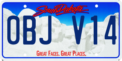 SD license plate 0BJV14