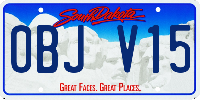 SD license plate 0BJV15