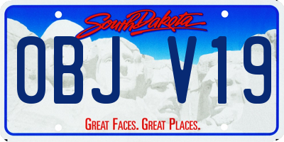 SD license plate 0BJV19