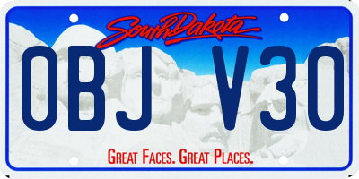 SD license plate 0BJV30