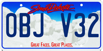 SD license plate 0BJV32