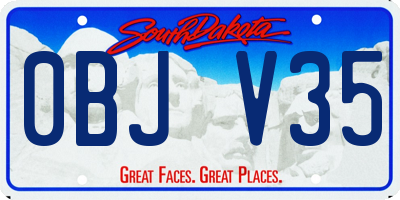 SD license plate 0BJV35
