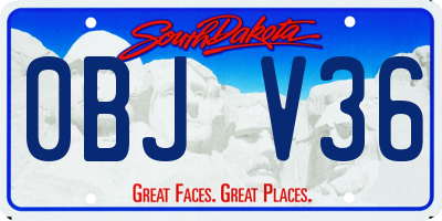 SD license plate 0BJV36