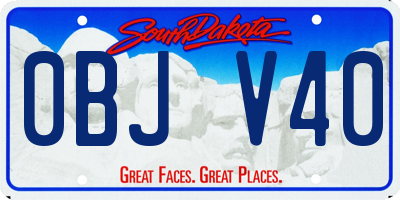 SD license plate 0BJV40
