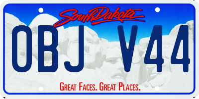 SD license plate 0BJV44