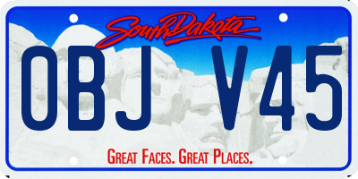 SD license plate 0BJV45
