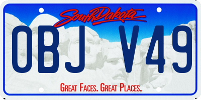 SD license plate 0BJV49