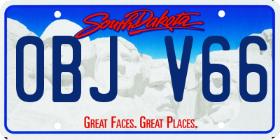 SD license plate 0BJV66