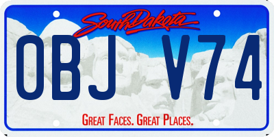 SD license plate 0BJV74