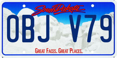 SD license plate 0BJV79