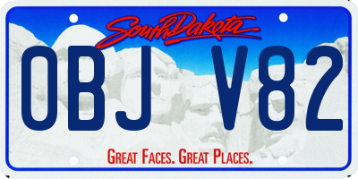 SD license plate 0BJV82