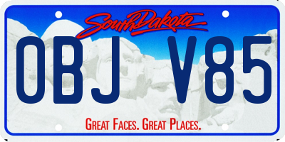 SD license plate 0BJV85
