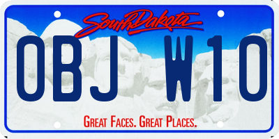 SD license plate 0BJW10