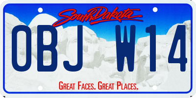 SD license plate 0BJW14
