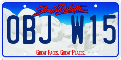 SD license plate 0BJW15