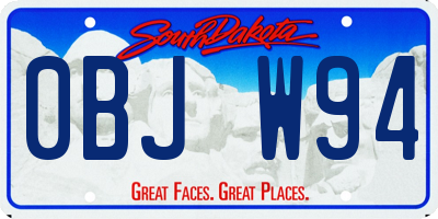 SD license plate 0BJW94