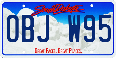 SD license plate 0BJW95