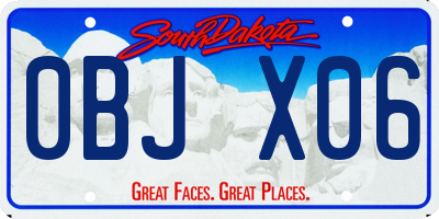 SD license plate 0BJX06