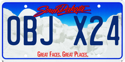 SD license plate 0BJX24