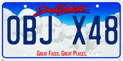 SD license plate 0BJX48