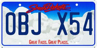 SD license plate 0BJX54