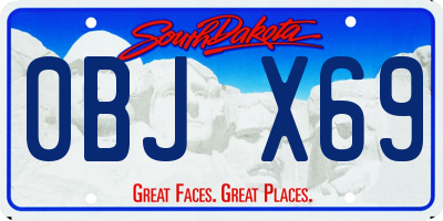 SD license plate 0BJX69