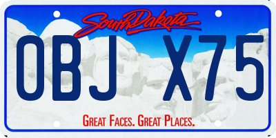 SD license plate 0BJX75
