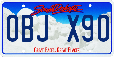 SD license plate 0BJX90