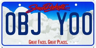 SD license plate 0BJY00