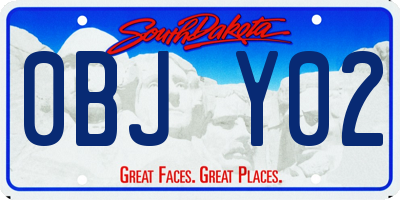 SD license plate 0BJY02