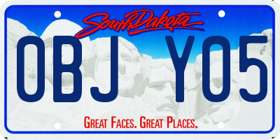 SD license plate 0BJY05