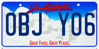 SD license plate 0BJY06