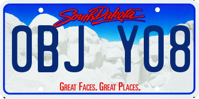 SD license plate 0BJY08